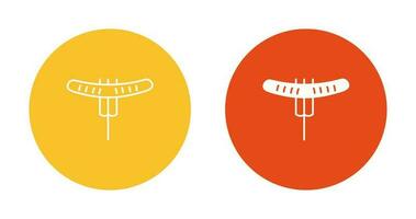 Sausage on Fork Vector Icon