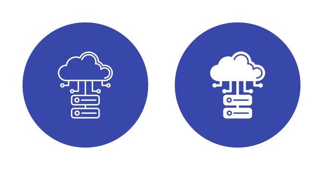 icono de vector de base de datos en la nube