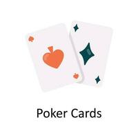 Poker Cards Vector  Flat Icon Design illustration. Sports and games  Symbol on White background EPS 10 File