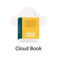 Cloud Book Vector  Flat Icon Design illustration. Education and learning Symbol on White background EPS 10 File