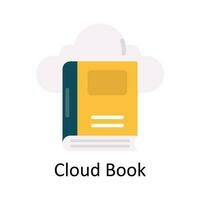 Cloud Book Vector  Flat Icon Design illustration. Education and learning Symbol on White background EPS 10 File