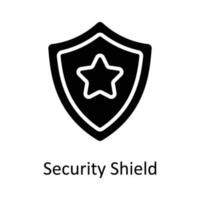 Security Shield Vector  Solid Icon Design illustration. User interface Symbol on White background EPS 10 File