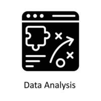 Data Analysis  Vector Solid Icon Design illustration. Seo and web Symbol on White background EPS 10 File