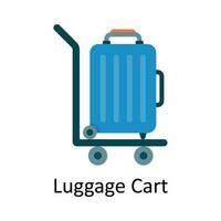 Luggage Cart Vector  Flat Icon Design illustration. Ecommerce and shopping Symbol on White background EPS 10 File