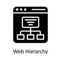 Web Hierarchy Vector Solid Icon Design illustration. Seo and web Symbol on White background EPS 10 File