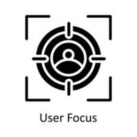 User Focus Vector Solid Icon Design illustration. Seo and web Symbol on White background EPS 10 File