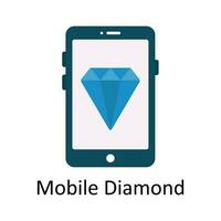 Mobile Diamond Vector  Flat Icon Design illustration. Ecommerce and shopping Symbol on White background EPS 10 File