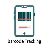 Barcode Tracking Vector  Flat Icon Design illustration. Ecommerce and shopping Symbol on White background EPS 10 File