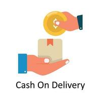 Cash On Delivery Vector  Flat Icon Design illustration. Ecommerce and shopping Symbol on White background EPS 10 File