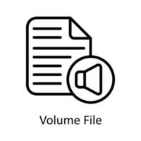 Volume File Vector  outline Icon Design illustration. User interface Symbol on White background EPS 10 File