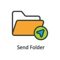 Send Folder Vector Fill outline Icon Design illustration. User interface Symbol on White background EPS 10 File