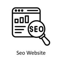 Seo Website Vector  outline Icon Design illustration. Seo and web Symbol on White background EPS 10 File