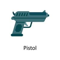 Pistol Vector  Flat Icon Design illustration. Sports and games  Symbol on White background EPS 10 File