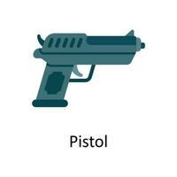 pistola vector plano icono diseño ilustración. Deportes y juegos símbolo en blanco antecedentes eps 10 archivo