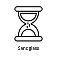 Sand glass  Vector  outline Icon Design illustration. User interface Symbol on White background EPS 10 File