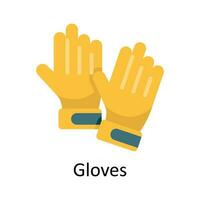 Gloves Vector  Flat Icon Design illustration. Sports and games  Symbol on White background EPS 10 File