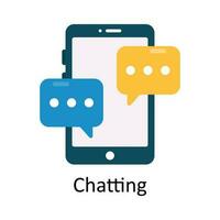 Chatting Vector  Flat Icon Design illustration. Sports and games  Symbol on White background EPS 10 File