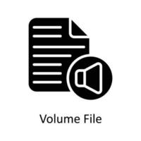 Volume File Vector  Solid Icon Design illustration. User interface Symbol on White background EPS 10 File