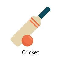 Cricket Vector  Flat Icon Design illustration. Sports and games  Symbol on White background EPS 10 File