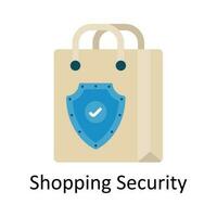 compras seguridad vector plano icono diseño ilustración. comercio electrónico y compras símbolo en blanco antecedentes eps 10 archivo