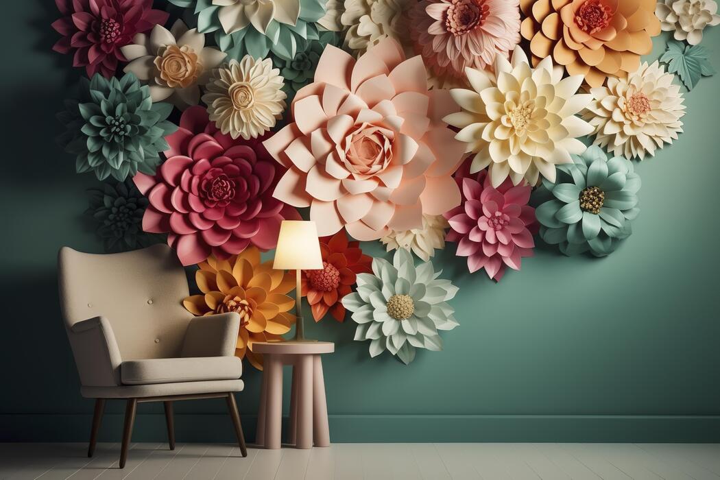 Flower Wall Decor Stock Photos, Images and Backgrounds for Free Download