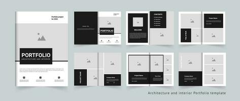 Professional portfolio architecture portfolio or project portfolio vector