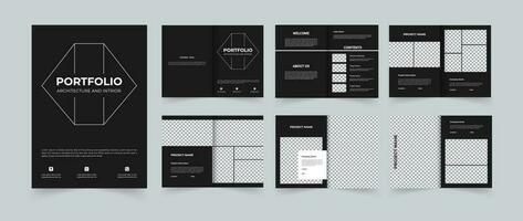 Architecture and interior portfolio professional portfolio design template vector