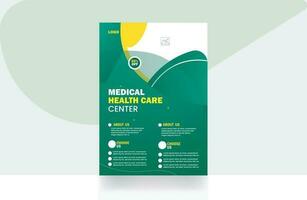 corporativo volantes cuidado de la salud bandera diseño médico folleto diseño antecedentes modelo vector