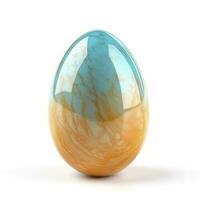 Handmade Easter egg isolated on a white background, generate ai photo