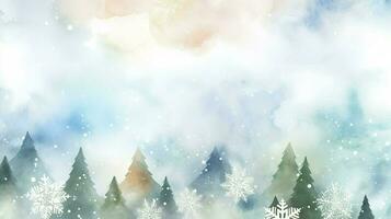 Christmas background in watercolor, generate ai photo