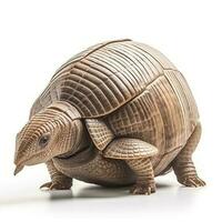 armadillo aislado en blanco fondo, generar ai foto