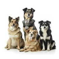 dogs isolated on white background, generate ai photo