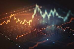 A wave of connecting lines and dots the concept of big data and technology abstract background with dynamic wave with , generate ai photo