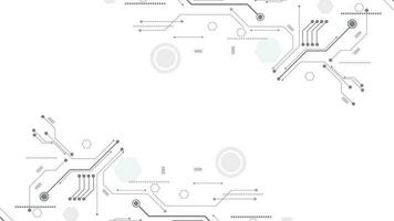 Technology black circuit diagram concept. High-tech circuit board connection system.Vector abstract technology on white background. vector