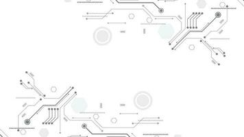 Technology black circuit diagram concept. High-tech circuit board connection system.Vector abstract technology on white background. vector