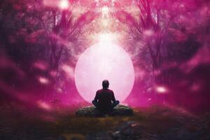 alone man middle watching galaxy space imagin Abs photo