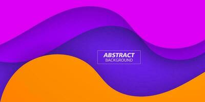 Purple and orange wave background. Abstract paper cut. Abstract colorful waves. Wavy banners. Color geometric form. Wave paper cut. Eps10 Vector illustration