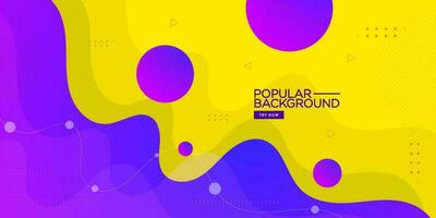 Abstract colorful yellow and purple banner wave design illustration background. 3d look and simple pattern. Cool design and unique. Eps10 vector