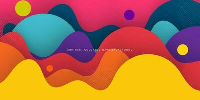 Abstract colorful wave background solid color geometric artbanner design. Creative banner design with wave shapes for template. Colorful and modern banner. Eps10 vector