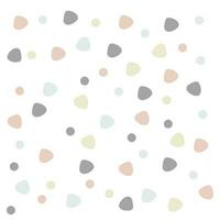 Cute pattern with circles of different cream colors with outline. Flat style. Minimalist, simple. cream tone background. vector