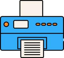 Colorful Printer Icon In Flat Style. vector