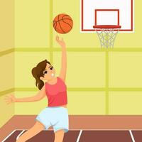 deporte baloncesto plano diseño ilustración vector