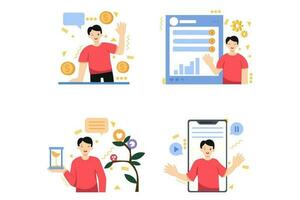 Digital Marketing Character Illustration Set vector