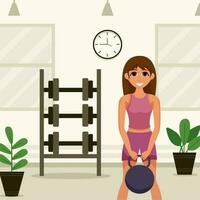 Workout Gym Flat Design Illustration vector