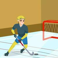 hockey deporte plano diseño ilustración vector