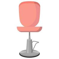 Isolated Chair Element In Red And Gray Color. vector