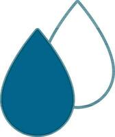 Drops Icon In Blue And White Color. vector