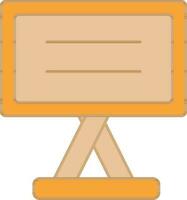 Whiteboard Icon In Orange Color. vector