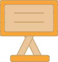 Whiteboard Icon In Orange Color. vector