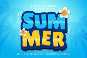 Summer Event Vector Text Effect Editable